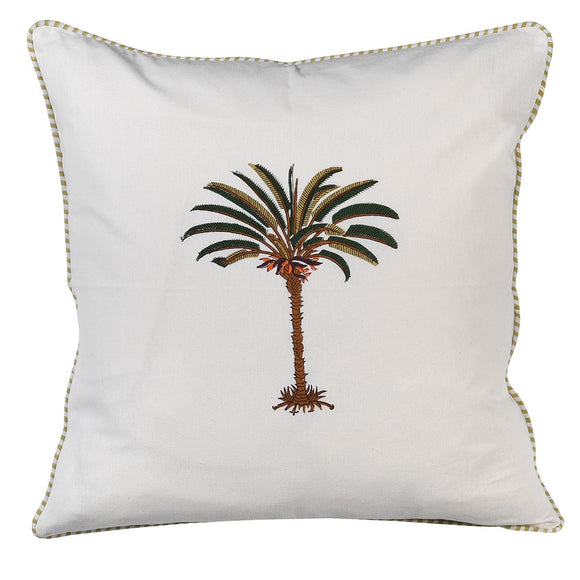 White Palm Tree Cushion