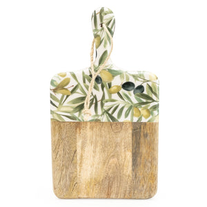 Wooden Paddle Olive Chopping Board