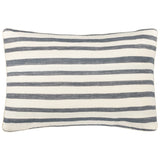 Woven Stripe Cotton Cushion Dusk Blue