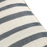 Woven Stripe Cotton Cushion Dusk Blue