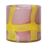 Yellow Cross Glass Vase
