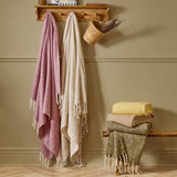 Isla Woven Tasselled Throw, Natural