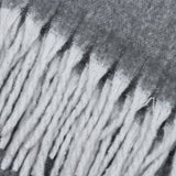 Cozy Woven Tasselled Throw, Charcoal