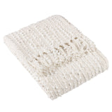 Arvo Woven Tasselled Throw, Natural