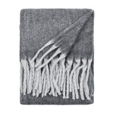 Cozy Woven Tasselled Throw, Charcoal