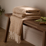 Isla Woven Tasselled Throw, Natural