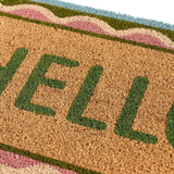 My Mat Printed Coir Hello Scallop Doormat