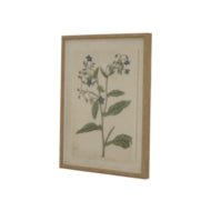 Borage On Linen In Beaded Frame - KHEE