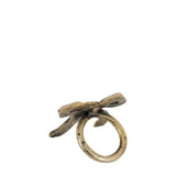 Bow Napkin Ring Antique Gold 4pk - KHEE