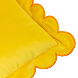 Lil Scallop Velvet Cushion, Lemon & Ginger