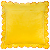 Lil Scallop Velvet Cushion, Lemon & Ginger