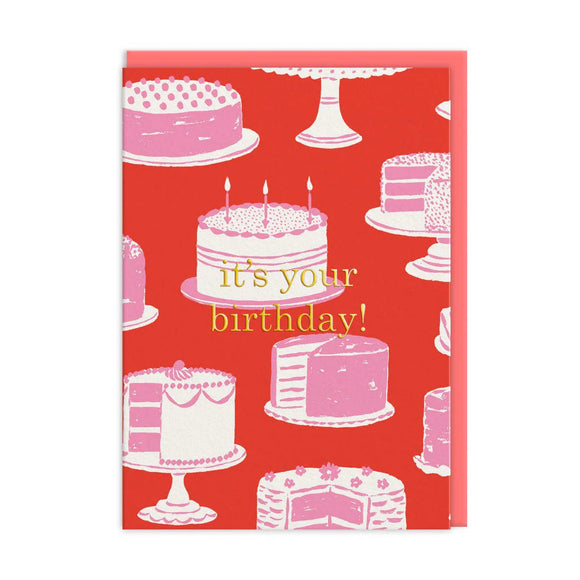 Cake Stands Happy Birthday Card - KHEE