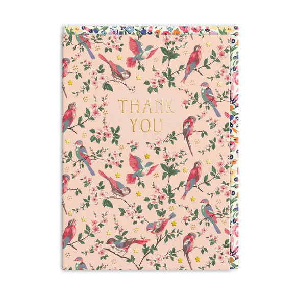 Cath Kidston Garden Birds Thank you Card - KHEE