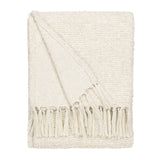 Candar Textured Boucle Throw, Ecru