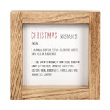 Christmas Definition Wooden Sign - KHEE