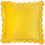 Lil Scallop Velvet Cushion, Lemon & Ginger