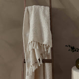 Candar Textured Boucle Throw, Ecru