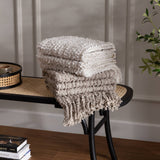 Arvo Woven Tasselled Throw, Natural