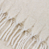 Isla Woven Tasselled Throw, Cream
