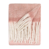 Cozy Woven Tasselled Throw, Pink