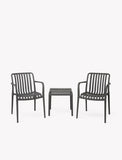Edgeworth Armchair and Side Table Set, Carbon