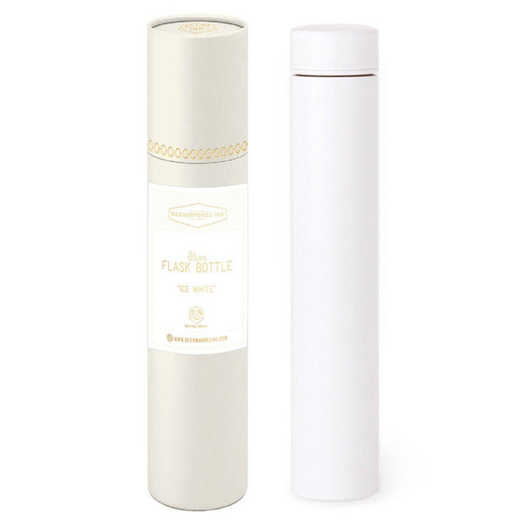 Designworks Ink Slim Flask Bottle - Ice White
