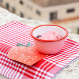Bon Appetit Strawberry Enamel Bowl