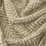 Tweedie Brushed Herringbone Throw, Green