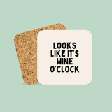 It's Wine O'Clock Somewhere | Coaster: Black & Cream