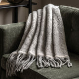 Faux Mohair Fringe Throw - KHEE