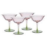 Set of 4 Fleur Coupe Glasses