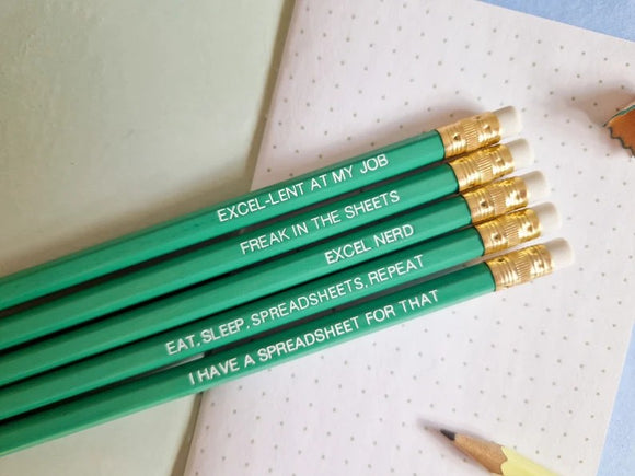 Excel Nerd Set of Pencils