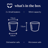 Rue Beaker Indigo (Set of Two)