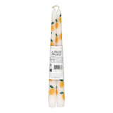 Lemon Print Tapered Dinner Candles - KHEE