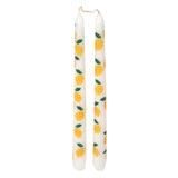 Lemon Print Tapered Dinner Candles - KHEE