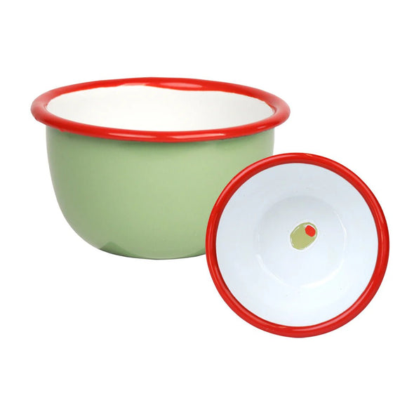Olive Enamel Bowl - KHEE