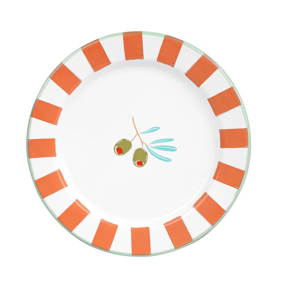 Olive Enamel Plate, 20cm - KHEE