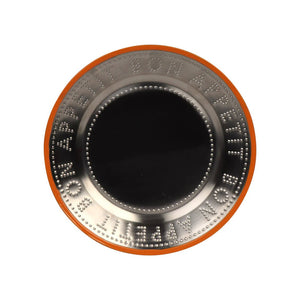 Orange Metal Reusable Plate - 25cm - KHEE