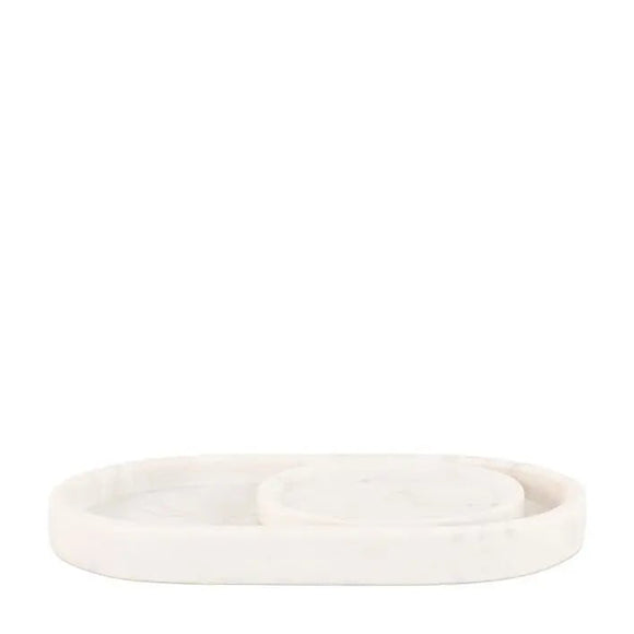 Piedra Marble Trinket Tray, Set of 2 - KHEE