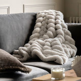 Ribbed Faux Fur Throw - KHEE