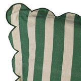Fennel Stripe Scallop Cushion