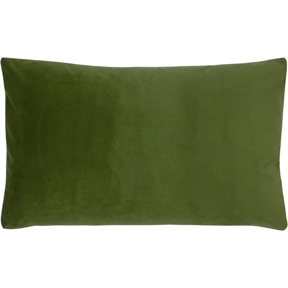 Sunningdale Velvet Rectangular Cushion, Olive - KHEE
