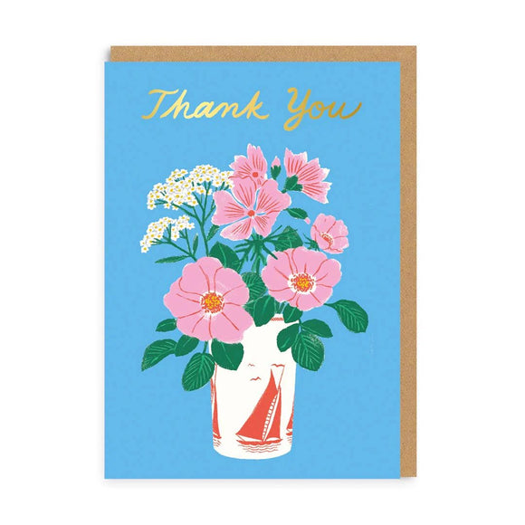 Thank You Floral Vase Greeting Card - KHEE