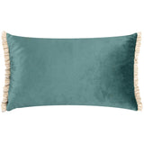 Tilly Velvet Cushion Duck Egg and Pumice 30 x 50 - KHEE