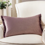 Tilly Velvet Cushion Heather and Smoke 30 x 50 - KHEE
