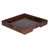 Set of 2 Dark Faux Burl Trays
