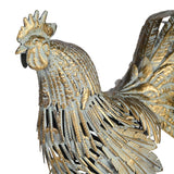 Striking Verdigris Cockerel