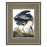 Vintage Blue Heron Framed Art - KHEE
