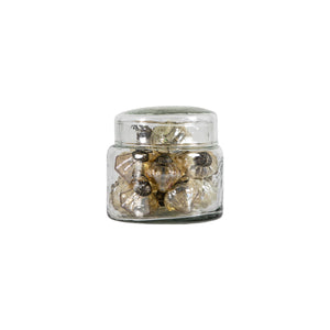 12 Glass Decorations in a Jar, Gold