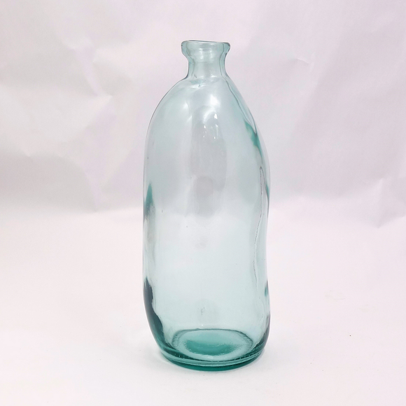 35cm Simplicity Blown Glass Vase, Natural Recycled